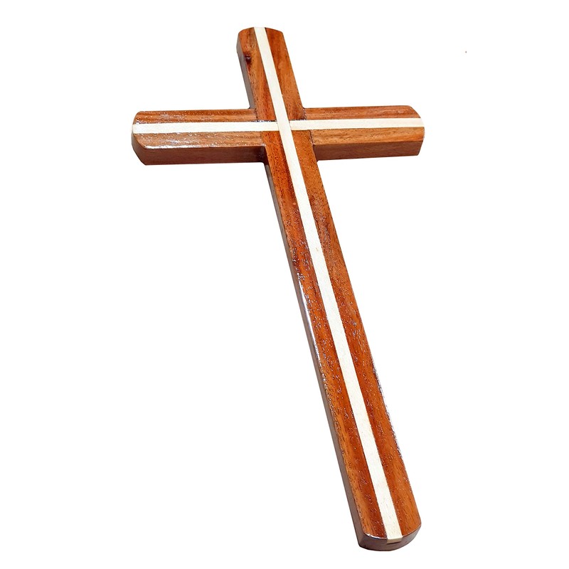StonKraft Jesus Christ Cross Catholic Wooden Crucifix for Wall, Church