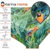 Karina Home Parrot Rainforest Teal PVC Tablecloth, Wipe Clean Oilcloth,