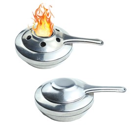 Vastsea Pack of 2 Fondue Burner, Stainless Steel Paste Burner, Fuel Paste Container, Portable Fondue Burner, for Hot Pot, Dry Pot Cuisine, Outdoor, Camping, Hiking, Buffet