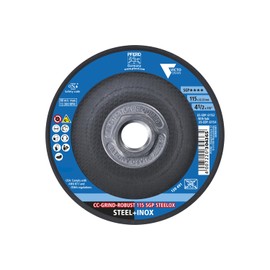 PFERD Grinding Disc - Pack of 10 - CC-Grind®-Robust, 4-1/2" x 5/8-11 - SGP STEELOX VICTOGRAIN® Ceramic - High-Performance Abrasive Disc for Aggressive Grinding - Part 61154