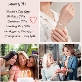 Shonyin Mimi Gifts for Grandma from Granddaughter Best Grandma Gifts from Granddaughter, Mimi Bracelet Present for Grandmother Birthday Gifts for Mimi Christmas Valentine Mother's Day Gift