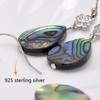 Joseph Brothers Teardrop Abalone Shell Four Leaf Clover Earrings for