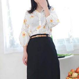 BENADON Women's Thin Belt, Large Size, Adjustable, Slim, Leather, Stylish, Elegant, Casual, Business, Suit, Dress, Skirt, Waist Mark, Black, White, Braun