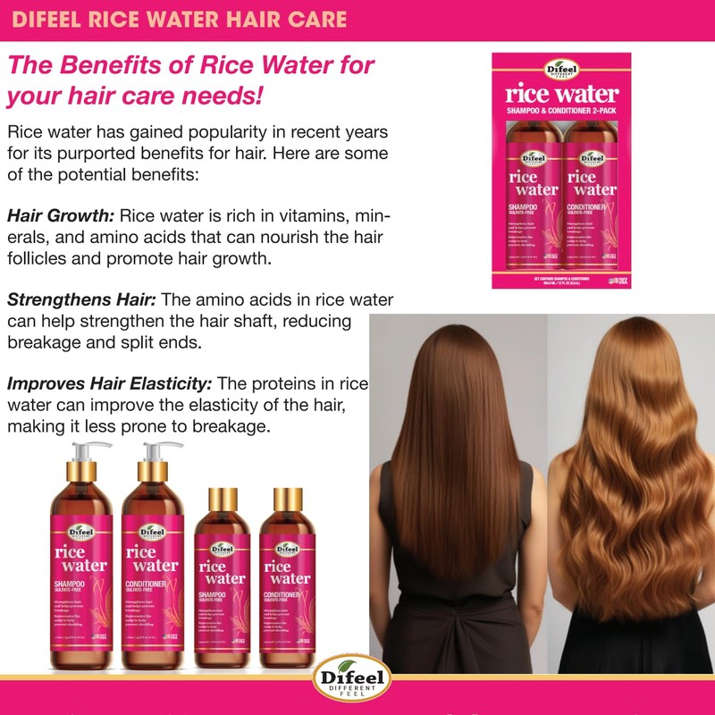 Difeel Rice Water Root Stimulator 7.1 oz. - Strengthens Hair