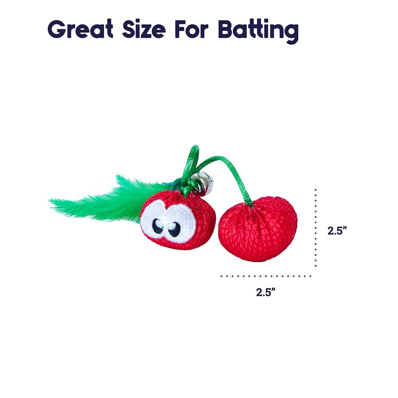 Petstages Dental Cherries Catnip Cat Chew Toy