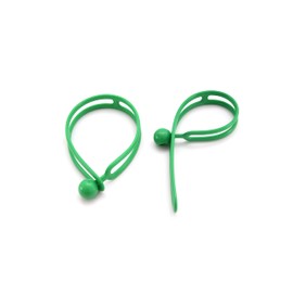 BluBird Rapid Tie Adjustable Strap, 15" Expandable Heavy Duty Indoor Outdoor Ball Ties Cord (UV Resistant, No Recoil Like Bungee Cord, Made in USA) - Green - 2pk