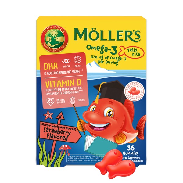 Moller’s ® | Omega 3 Jellies for Children | Strawberry | 36 Capsules