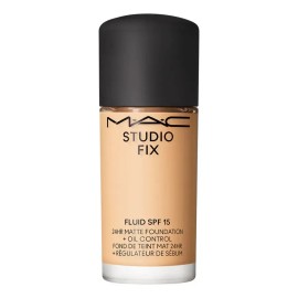 Base Líquida Mini MAC Studio Fix Fluid | NC15 | Mate | SPF 15 Cobertura 24h Media-Alta | 15ml