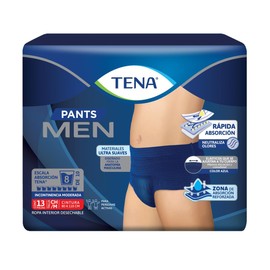TENA Pants Men Talla CH/M 13 piezas