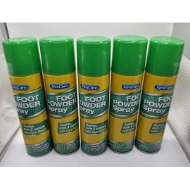 XTRACARE Lot of 5  XTRA CARE CORN STARCH FOOT POWDER SPRAY ODOR CONTROL SOOTHING 3 oz ea