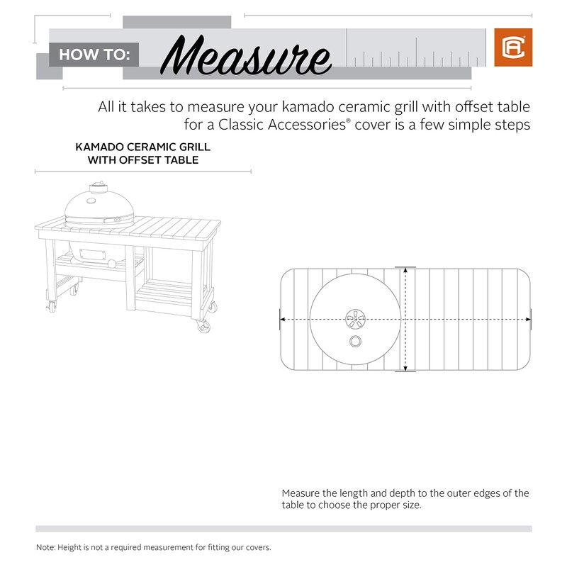Classic Accessories Veranda Water-Resistant 60 Inch Kamado Ceramic BBQ Grill