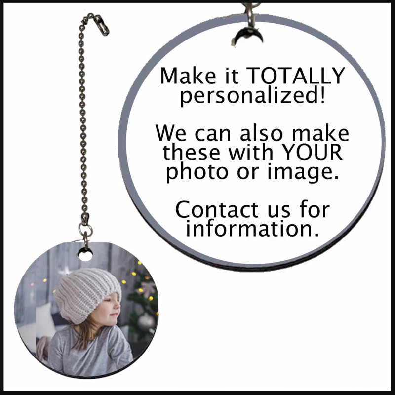 Set 2 Boho Yorkie Dog Ceiling Fan Lighting Pull Chain