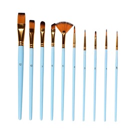 Operitacx 10pcs Watercolor Brush Paint Brush Set Brush Set for Painting Paint Brushes Painting Brush Watercolor Painting Canvas Art Paint Brush for Painting Artist Paint Aluminum Tube Blue