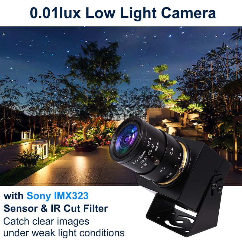 Svpro 1080P USB Camera with 2.8-12mm Optical Zoom Lens IMX323