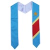 Del Mex Graduation Country Flag Stole Embroidered Sash Scarf (Congo)