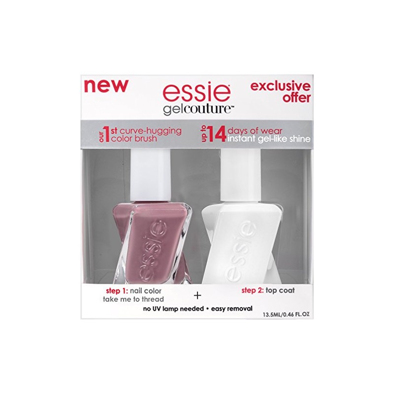 essie gel couture nail polish + top coat kit, take