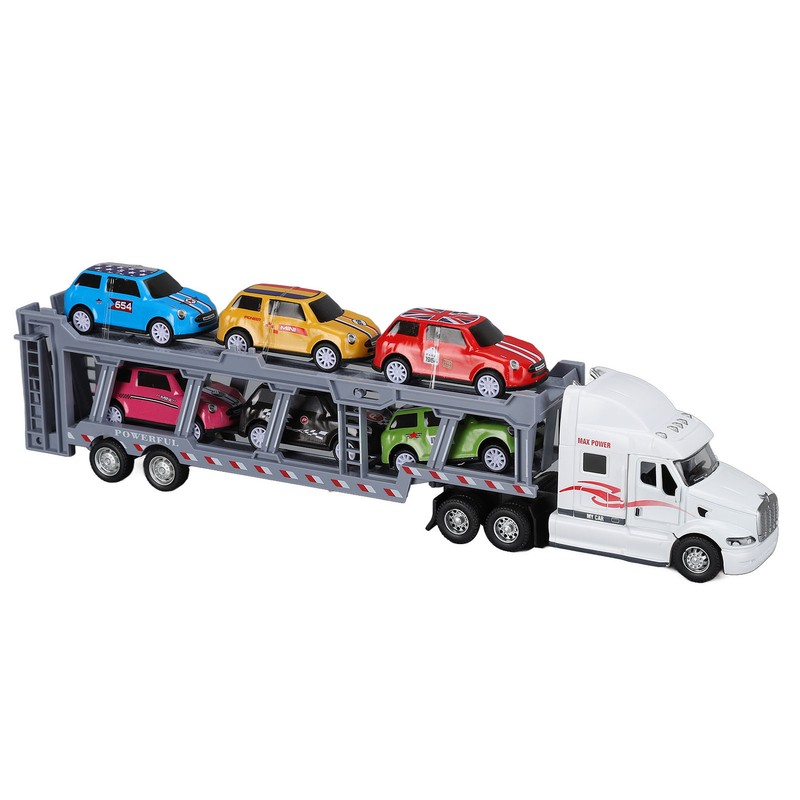 1:48 Carrier Truck Toy Model Alloy Detachable Six Car Kids