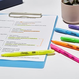Marcadores Sharpie líquidos de bolsillo, de punta de cincel Resaltadores de colores surtidos, bolígrafos resaltadores con punta de cincel, 24 unidades