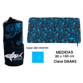 SHARX Toalla Deportiva Grande de Microfibra | Absorbente y fácil de Lavar | Ideal para Deportes y Actividades al Aire Libre | 80 x 160 cm