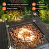 GasSaf 10 Pounds Red Lava Rocks for Fire Pit, Fireplace,