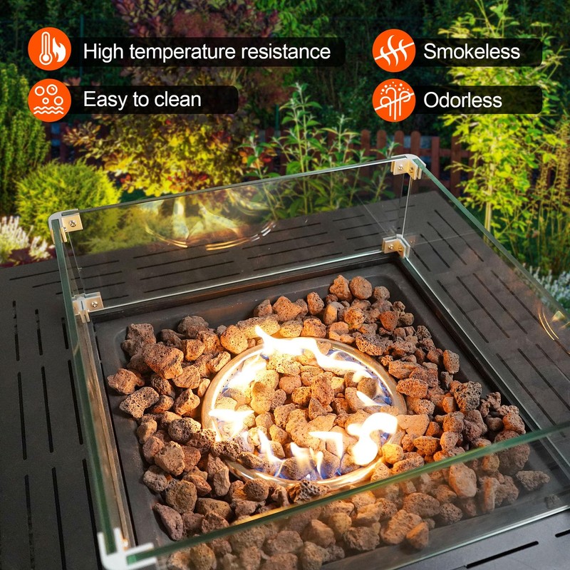 GasSaf 10 Pounds Red Lava Rocks for Fire Pit, Fireplace,