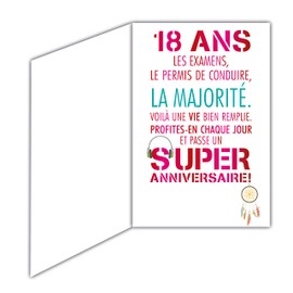 Afie 69-2119 18th Birthday Card Girl, Young Ladies, Adults - Masterful Permission B Driver, Gifts for Makeup, Butterflies