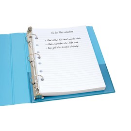 Avery® Mini Papel de Relleno para Carpeta, Para Carpetas de 3 y 7 Anillos, 13.5 x 21.2 cm, Rayado Universitario, Paquete de 100 Hojas