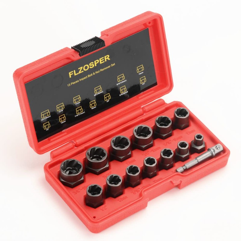 Nut Twister 14 Piece Set, Nut Extraction Socket, Nut Socket