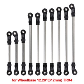 INJORA RC Tie Rods, Crawler Chassis Link Rod for 1/10 RC Crawler, 312 mm Wheelbase, TRX4, Pack of 10