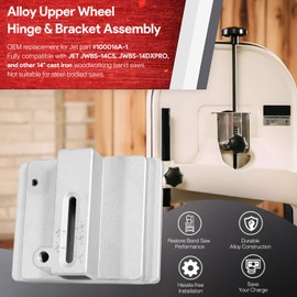 14" Cast Iron Bandsaw Replacement Kit – Alloy Upper Wheel Hinge & Bracket Assembly Compatible with Jet #100016A-1 + 2 Pack Urethane Band Saw Tires for Delta, Jet, Grizzly, Powermatic, etc