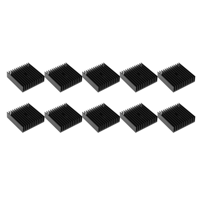 10pcs 40x11x40mm Black Heat Sink Radiator Aluminum Cooling Fin 3