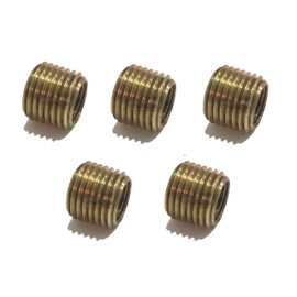 EDGE INDUSTRIAL Brass REDUCING FACE Bushing 1/4" Male NPT X 1/8" Female NPT Fuel / AIR/ Water / Oil/ Gas WOG (Qty 05)