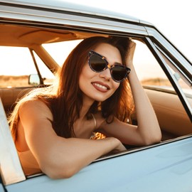 BONCAMOR 6 Pack Fashion Cat Eye Reading Glasses for Women Blue Light Blocking Oversized Spring Hinges Computer Readers (2 Black 2 Tortoise 2 Sun, 2.5, Diopters)