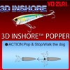 YO-ZURI 3D Inshore Popper Floating 70mm Salt Lure Color:Violet