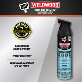 DAP Weldwood Landau Top & Trim HHR Solvent Type Spray Contact Adhesive, Clear, 14 oz (7079800127)