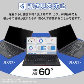 Fujitsu LIFEBOOK U9313 Privacy Filter, Anti-Peeping Filter, Blue Light Reduction, Protective Film, Double Sided