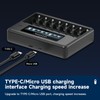 CITYORK Rechargeable Batteries with Charger, 8 Pack AA 3000mAh &