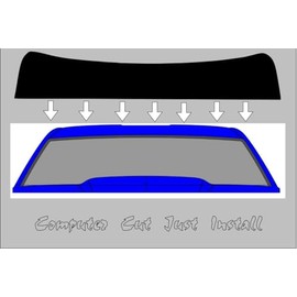 Generic DIY Computer Cut Windshield Tint Eyebrow Visor for Honda Accord 15-17, 5% UV Protection, Black, 1 Count