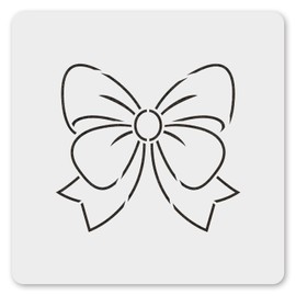 MAGJUCHE Bow Stencil 12 Inches, Reusable Bow Ribbon Stencil for Painting DIY Crafts Decor