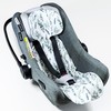Atmungsaktive Sitzauflage für Babyschale Kinderautositz Kinderwagen Antischwitz, universal Gruppe 0+