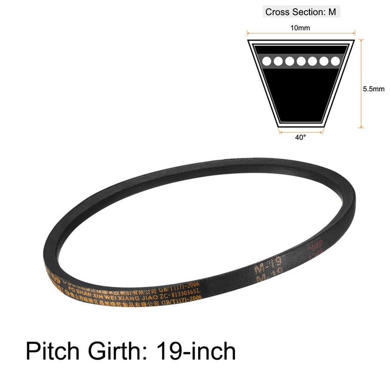 sourcing map M-19 Drive Belt Inner Perimeter 452mm/18" Industrial Power