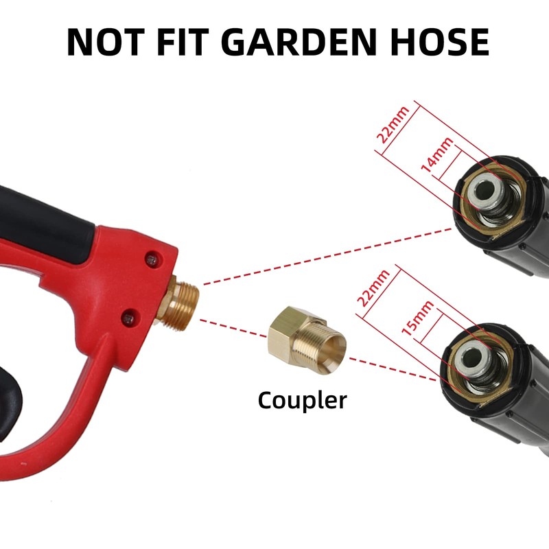 CHAVOR Pressure Washer Gun with Replacement Extension Wand, Upgraded Power