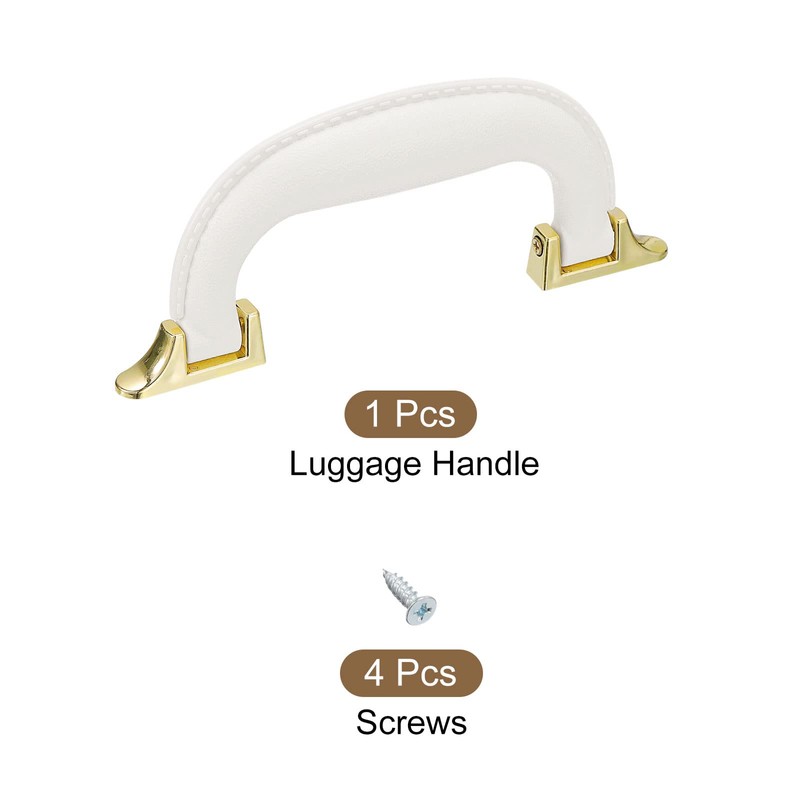 sourcing map Luggage Handles, 155mm/6.1inch PU Leather Pull Handle Suitcase