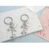 OTETTS Silver Y2K Star Keychain Cute Celestial Charm Durable Metal