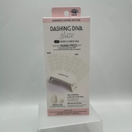 Dashing Diva -SUMMER Limited Ed. Glaze LED Semi-Cure Mani/Pedi GZK30 Rice Milk