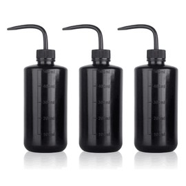 UPTATSUPPLY Pack of 3 Tattoo Bottle Squeeze Wash Bottle Comfortable Green Soap Supply Washing Tattoo Accessories (500 ml Black)