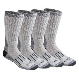 Dickies Men's Heavy Weight Wool Blend Thermal Crew 2 & 4 Pairs, Blue (4 Pairs), Large Socks Multipack