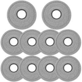 10Pack Mop Pads for Roborock Qrevo Curv/QV 35A/Q Revo/Qrevo S/Qrevo Pro/Qrevo Plus/Qrevo Master/Qrevo Slim/Saros 10R/Qrevo Edge Robot Vacuum Cleaner, Spin Cleaning Pads Replacement Accessories Set