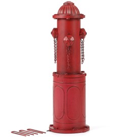 YiLifebes Dog Fire Hydrant Pee Post, 22.4" H Fake Fire Hydrant for Dogs to Pee on, Red Metal Dog Pee Post for Training Tool, Puppy Pee Pole for Dogs Indoor Outdoor Garden Yard Statue