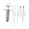 iplusmile Stainless Steel Meat Injector with Cleaning Brush Compact Turkey
